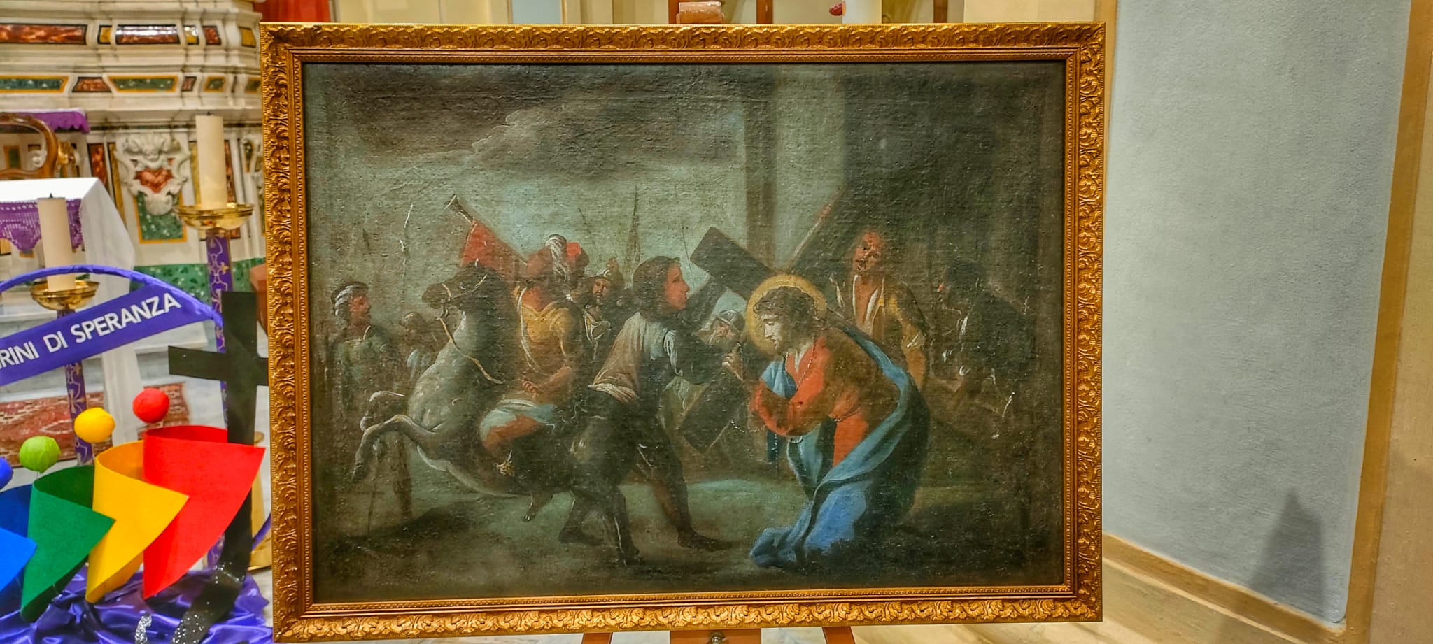 Restaurato il primo quadro della Via Crucis
